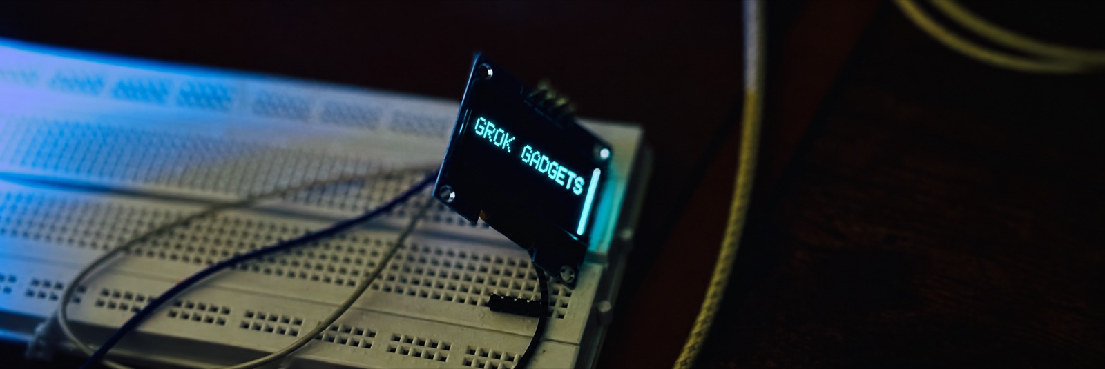 Owner-tested ESP32-S3 board and OLED display connected by jumper wires